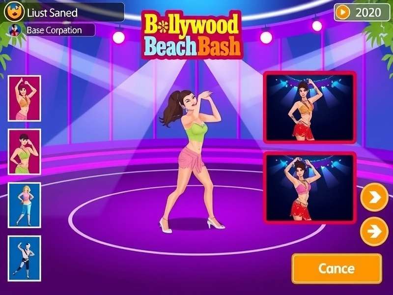 Bollywood Beach Bash different game modes interface